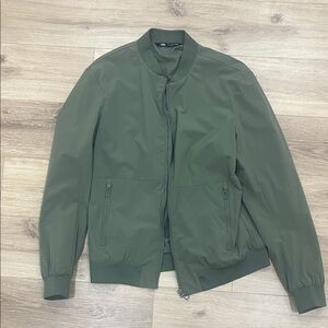 Zara Olive Bomber Jacket for Men